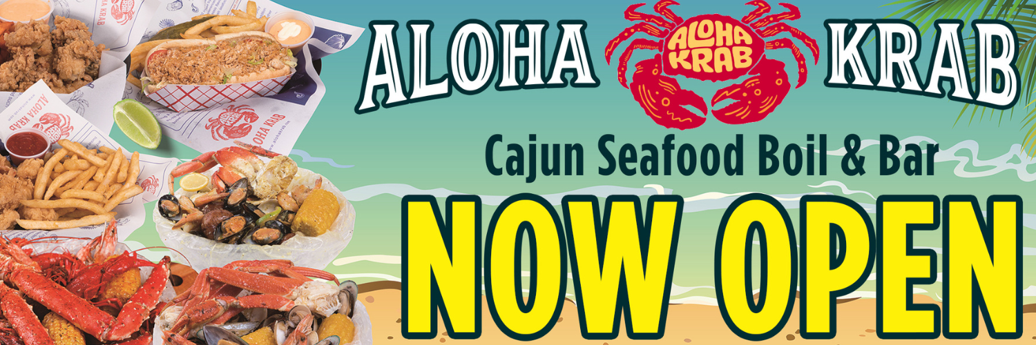 Aloha Krab Now Open Website Slider