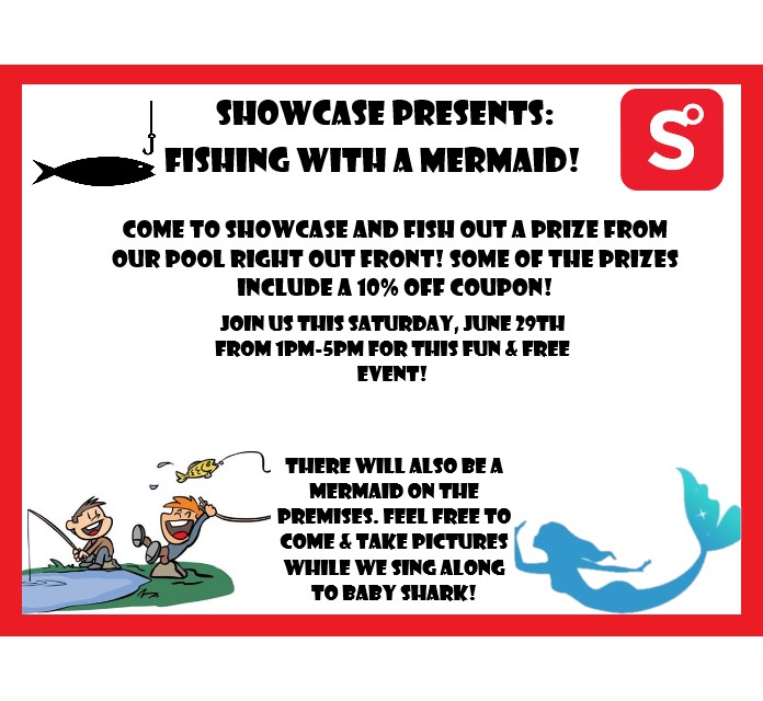 Showcase Mermaid event flyer