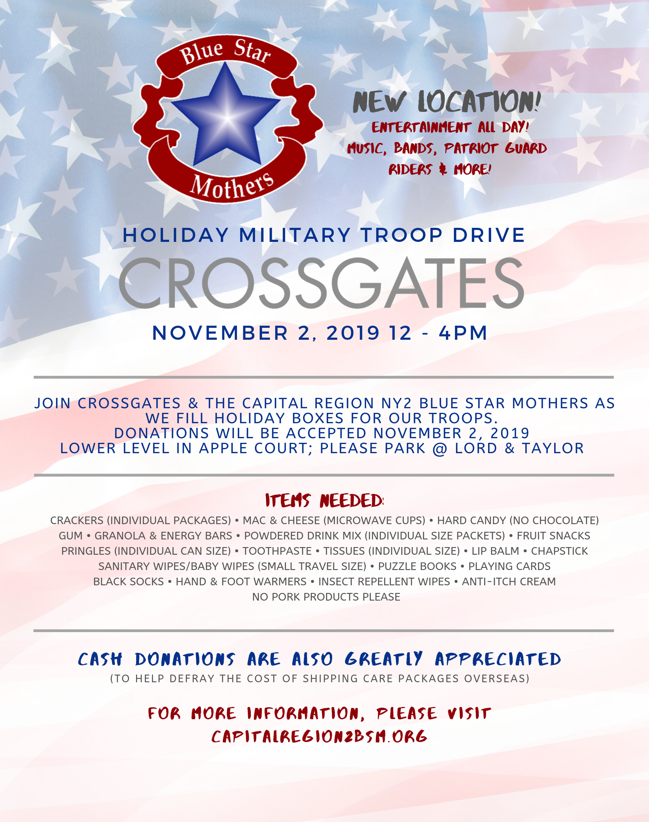 Holiday Military Troop Drive 2019 22x281