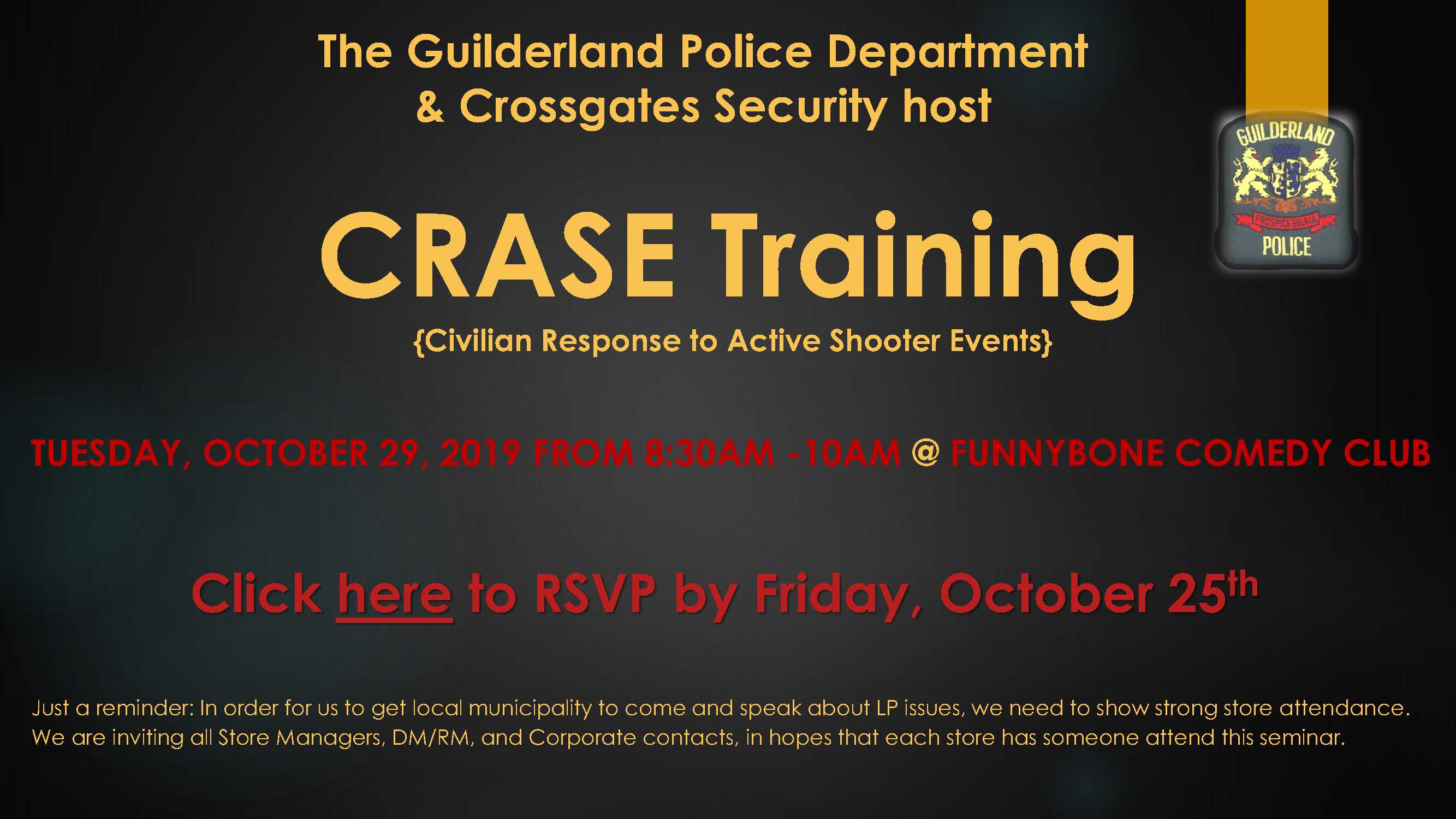 CRASE training 10 29 19