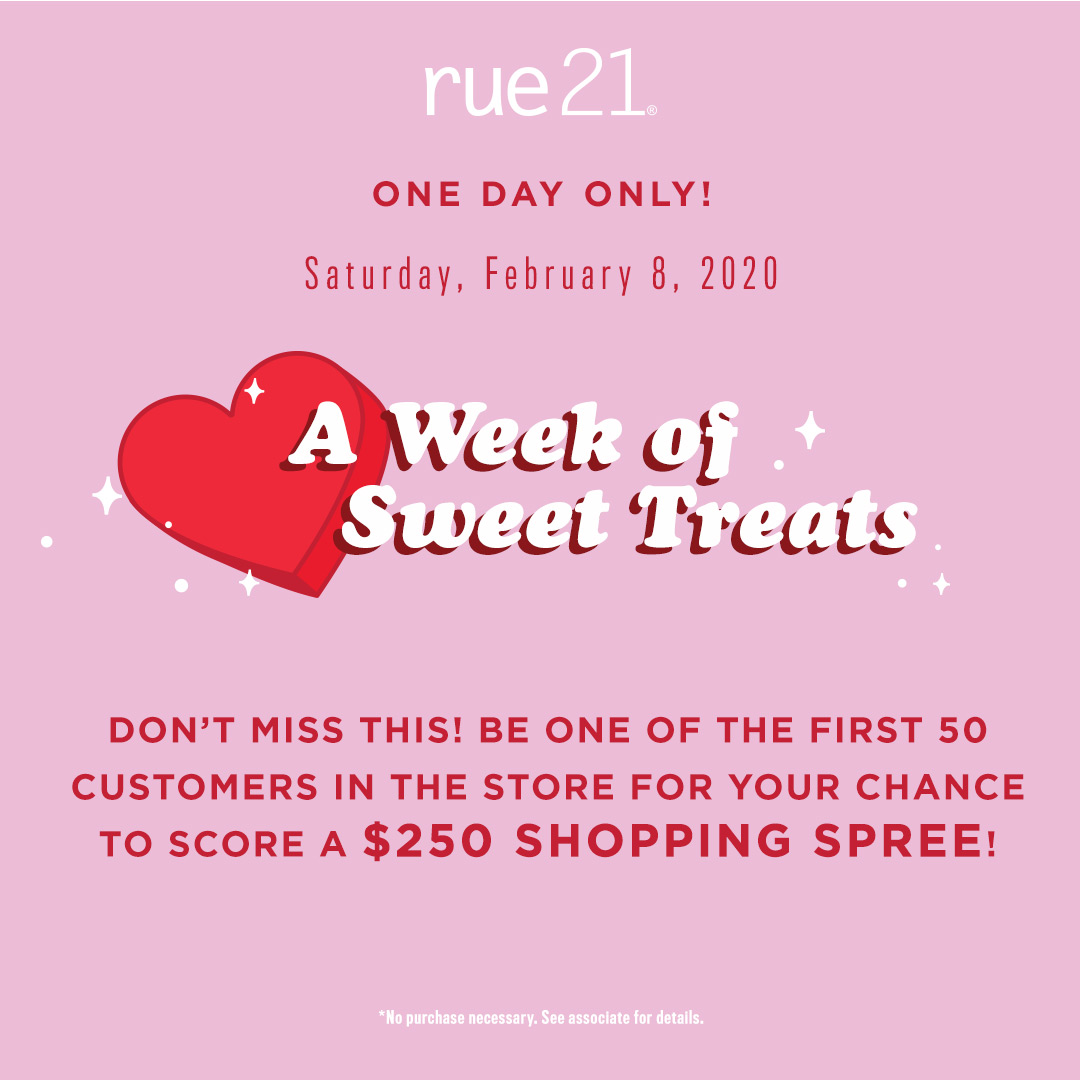 rue 21 sweettreats giftcard