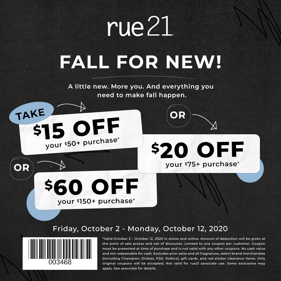 rue 21 Oct Coupon