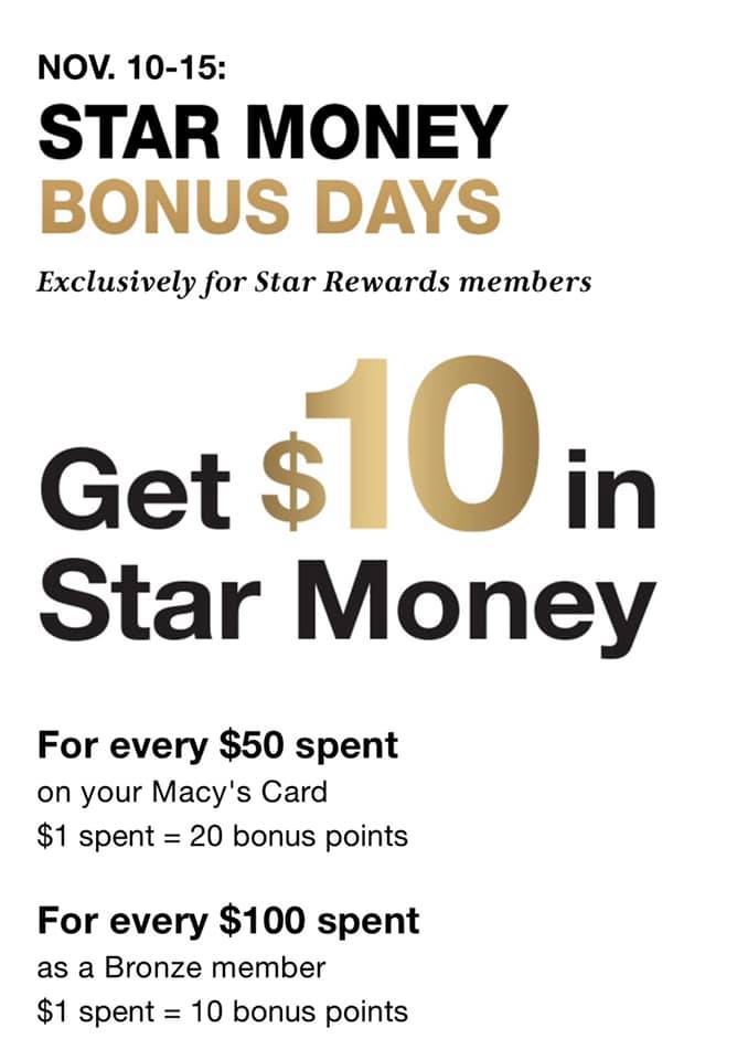 Macys star money days