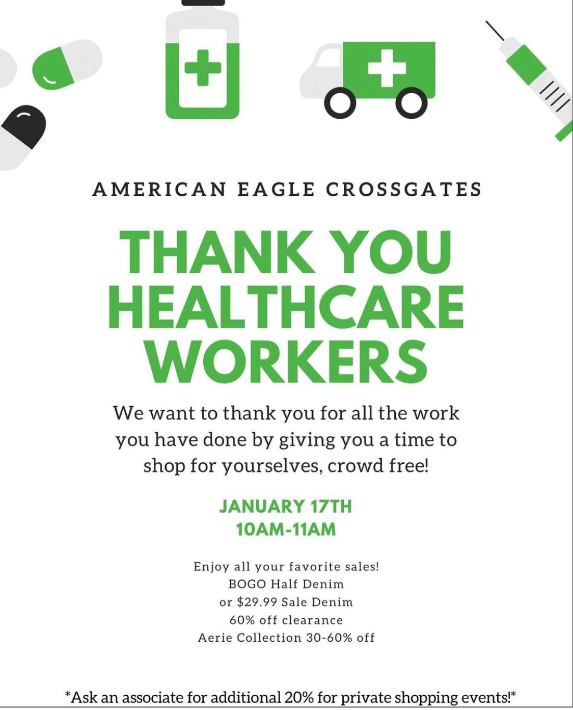 American Eagle Healthcare Private Shopping