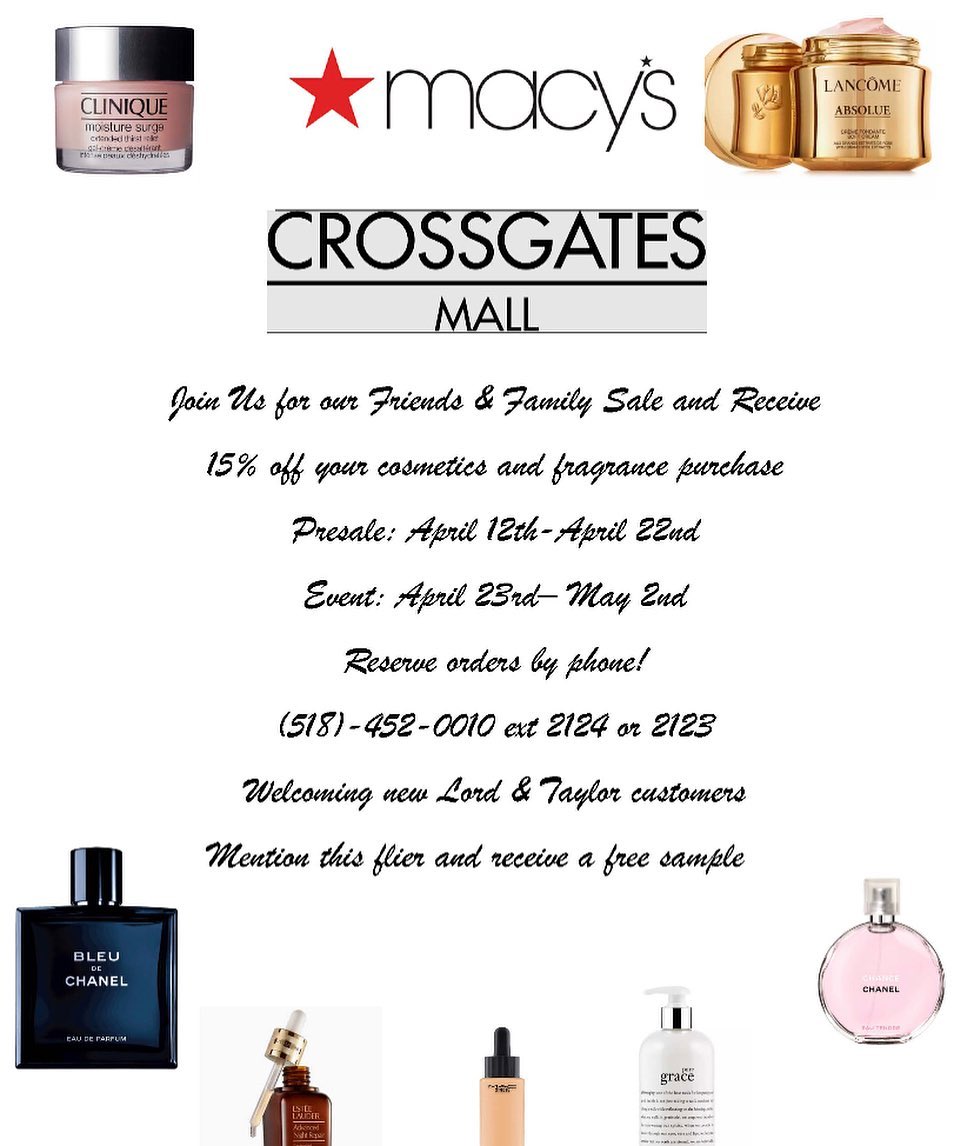 Macys cosmetics friends and family