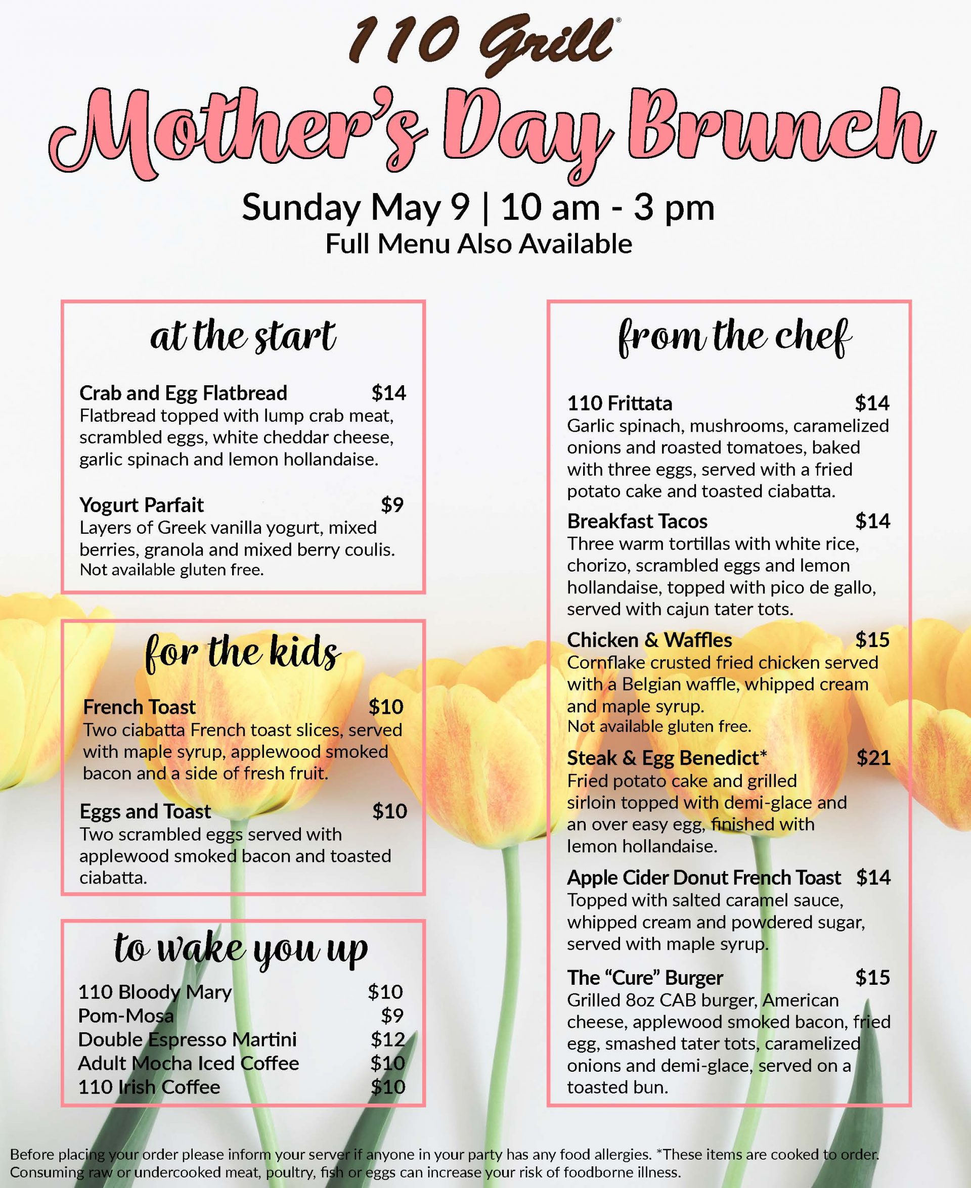 Celebrate Mother's Day with Brunch at 110 Grill! Crossgates