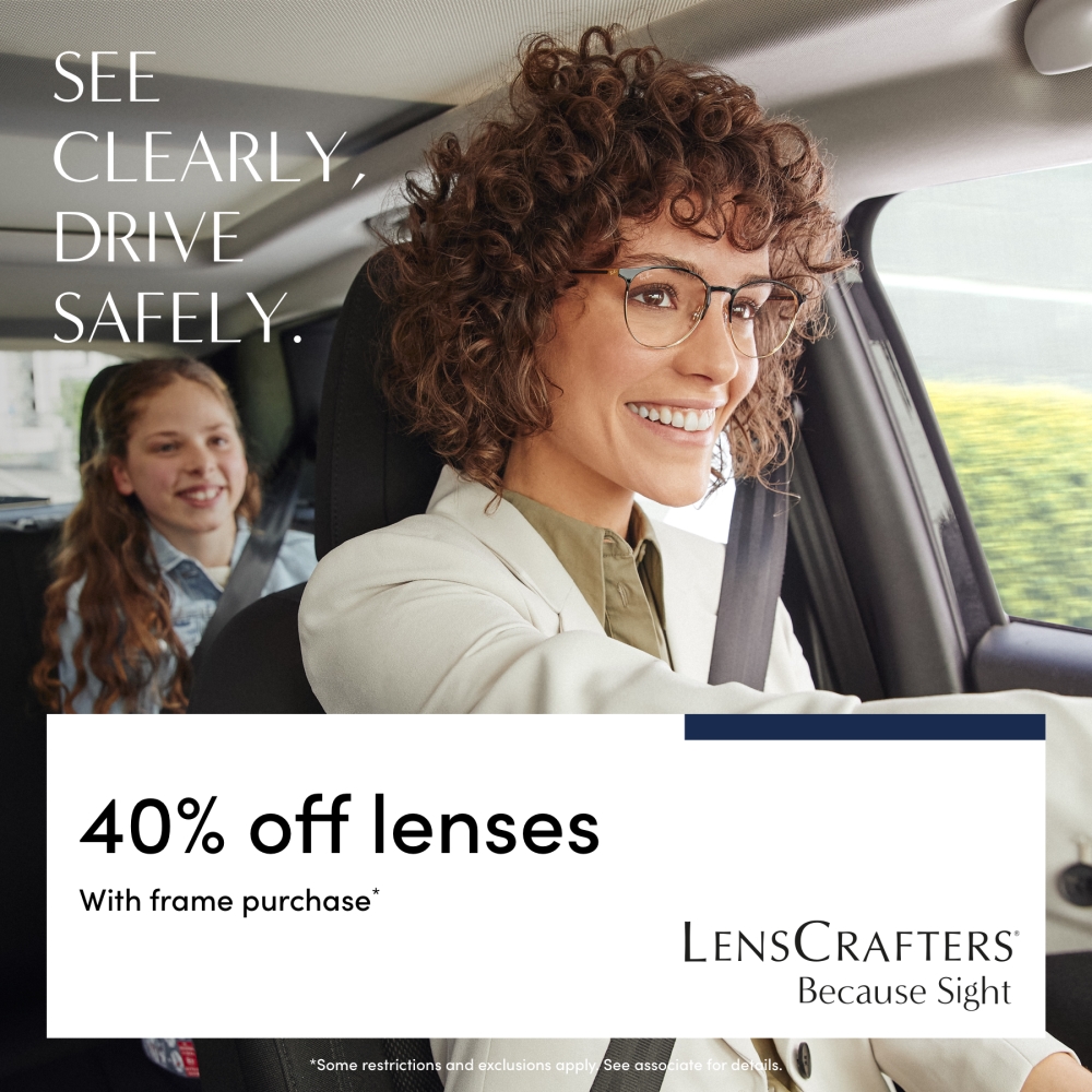 LensCrafters See clearly drive safely 1000x1000 EN