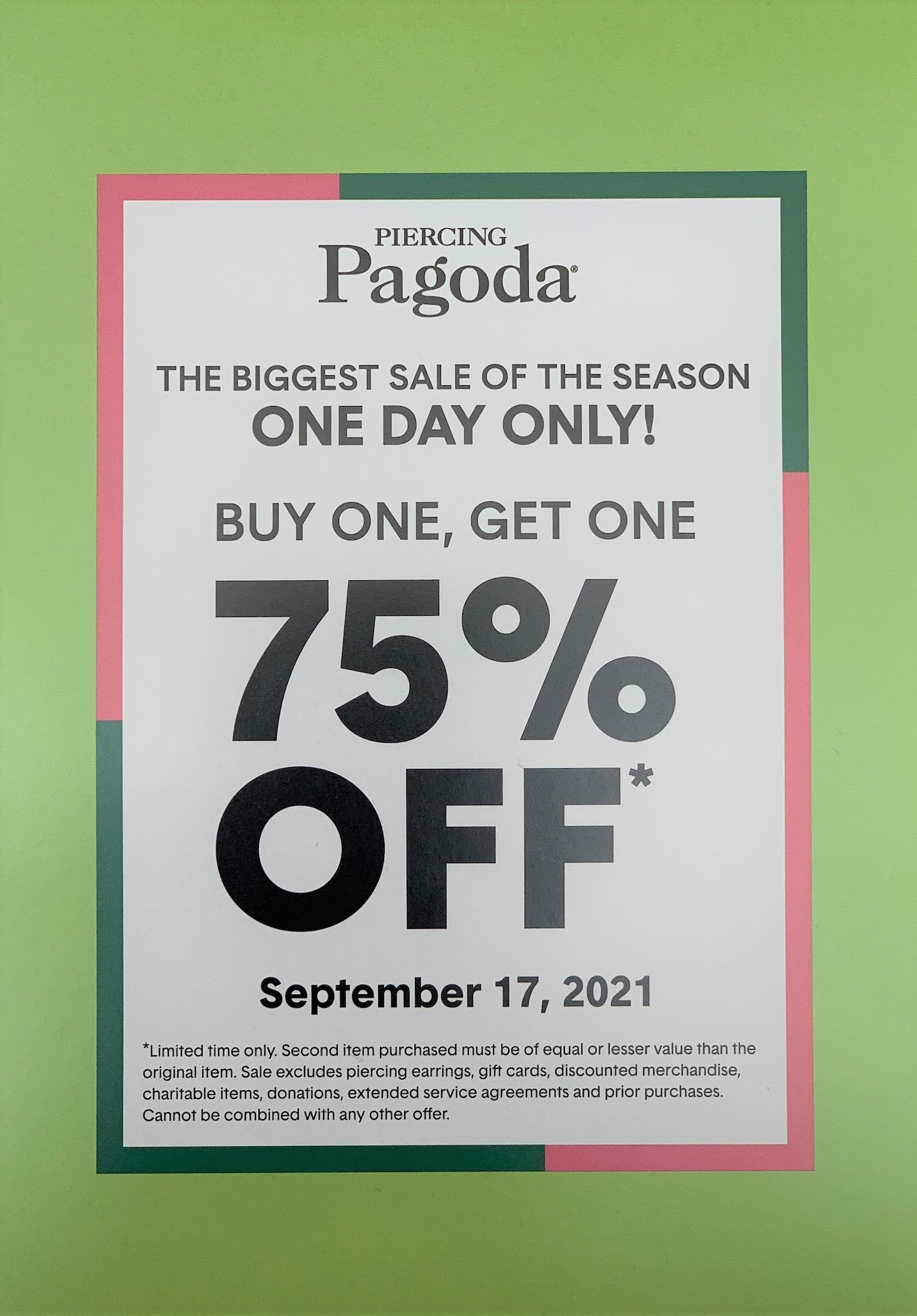 Piercing Pagoda september sale