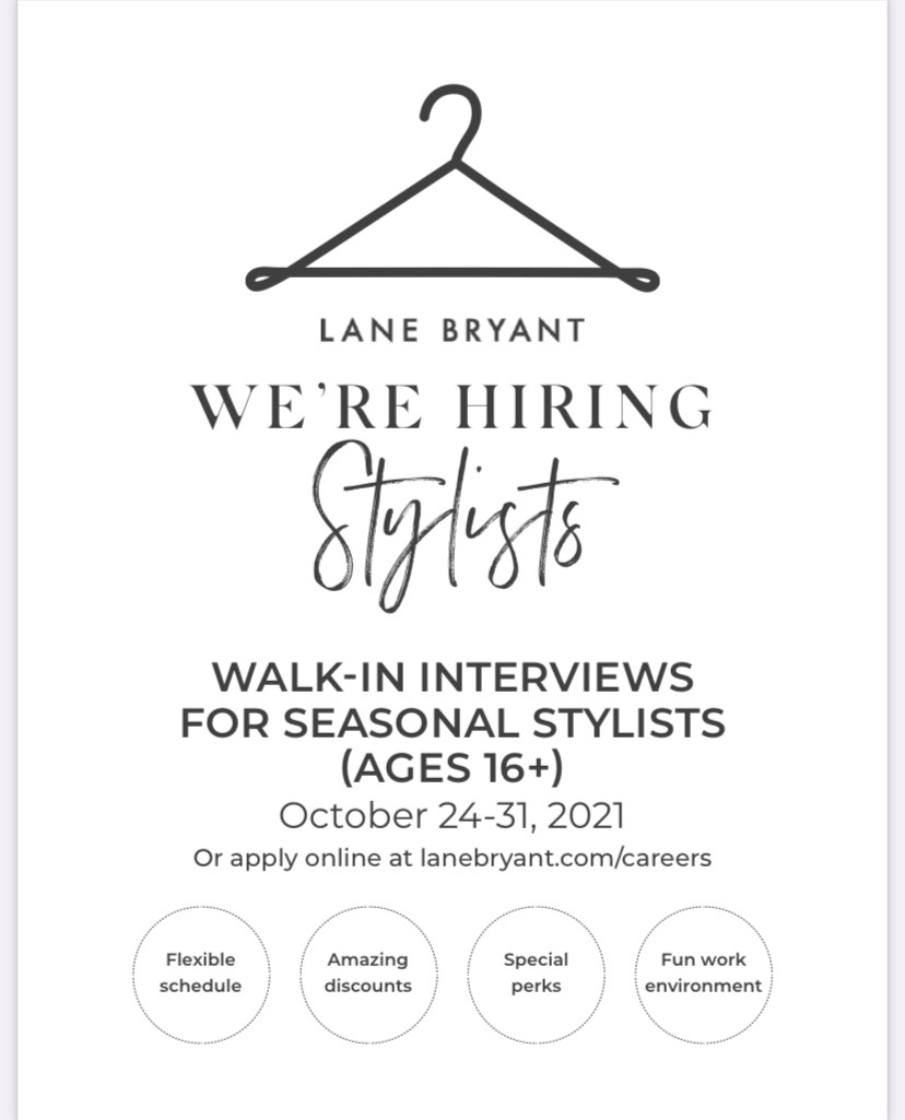 Lane Bryant holiday hiring