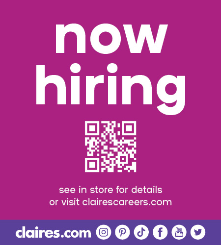 Claires Now Hiring DSM Jpegs NA