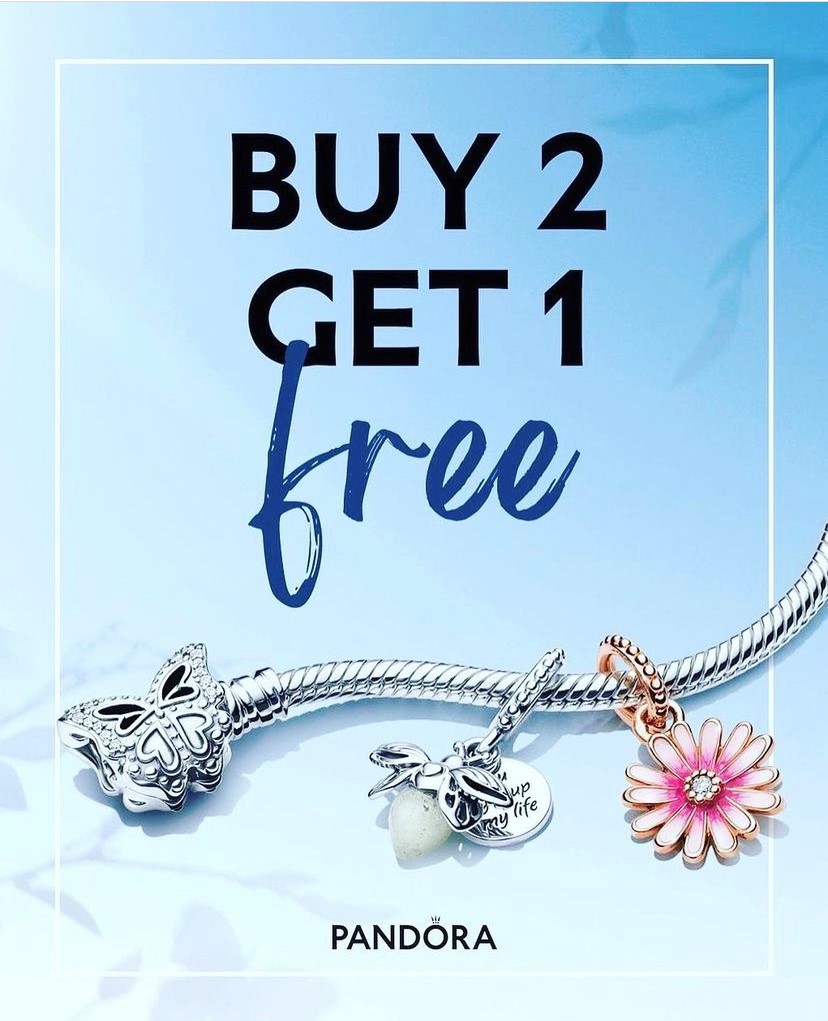 Pandora March Buy 2 Get 1 Free