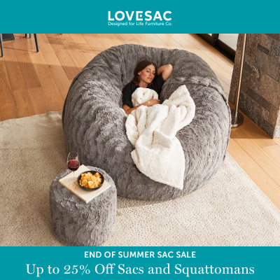 Lovesac Campaign 63 End of Summer Sac Sale Up to 25 Off Sac and Squattomans EN 1000x1000 1