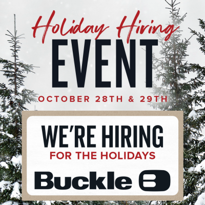 Buckle Campaign 118 Were hiring for the holidays EN 1000x1000 1