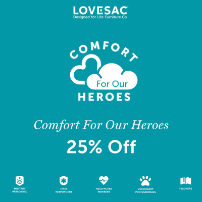 Lovesac Campaign 82 Comfort For Our Heroes 25 Off EN 1000x1000 1