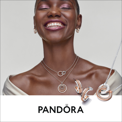 Pandora Campaign 105 Pandora Signature two tone pieces to love and layer. EN 1000x1000 1