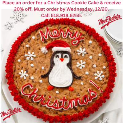 20 off Christmas Cookie Cake