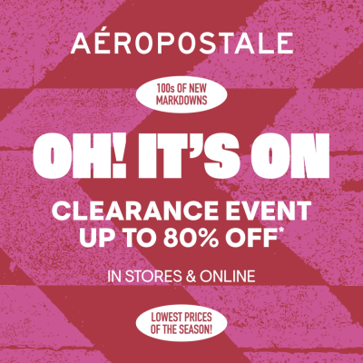 Aeropostale Campaign 162 Oh Its On Clearance Event EN 1000x1000 1