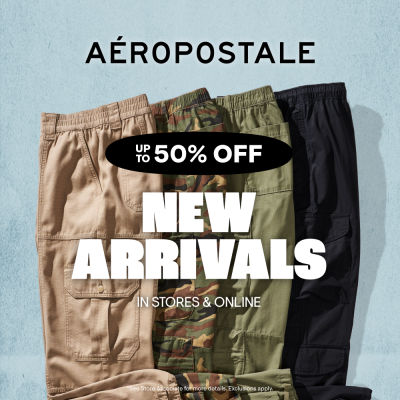 Aeropostale Campaign 172 Up to 50 Off New Arrivals EN 1000x1000 1