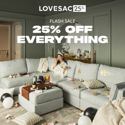 Lovesac Campaign 102 25 Off Everything EN 1000x1000 1