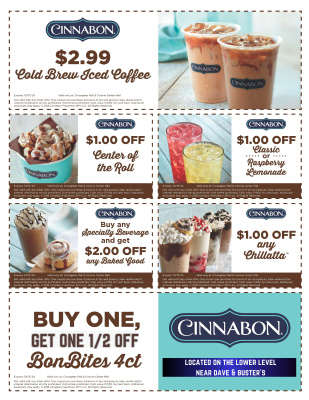 Cinnabon Customer Coupons 2024