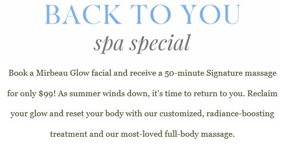 spa special back to you