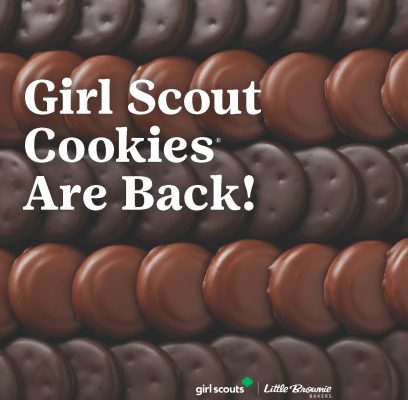 GIrlScoutCookiesAreBackPoster28x11