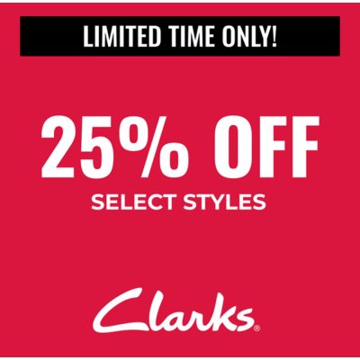 Clarks Campaign 186 25 Off Select Styles! EN Image Set 1 1080x1080