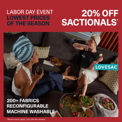 Lovesac Campaign 166 LOWEST PRICES OF THE SEASON EN Image Set 1 1080x1080