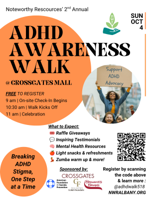 ADHD Awareness Walk Flyer